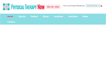 Tablet Screenshot of physicaltherapynow.com